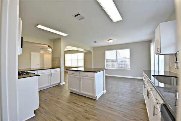 Interior, Kitchen, Wood Texture Flooring