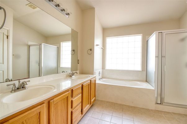 Bathroom, Dual Sink Vanities, Glass Shower, Interior