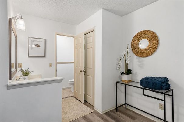 Bathroom, Interior, Wood Texture Flooring