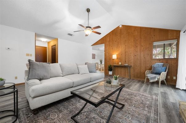 Interior, Living room, Wood Texture Flooring, Wooden Walls