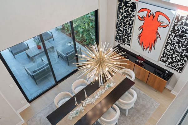 Dining room, Interior, Wood Texture Flooring
