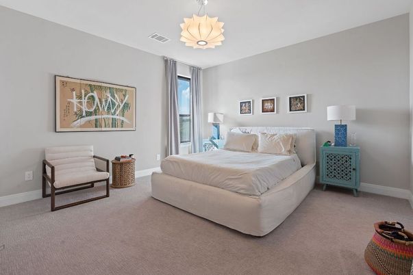 Bedroom, Interior, Pendant Lights