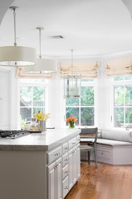 Dining room, Interior, Kitchen, Pendant Lights, Wood Texture Flooring