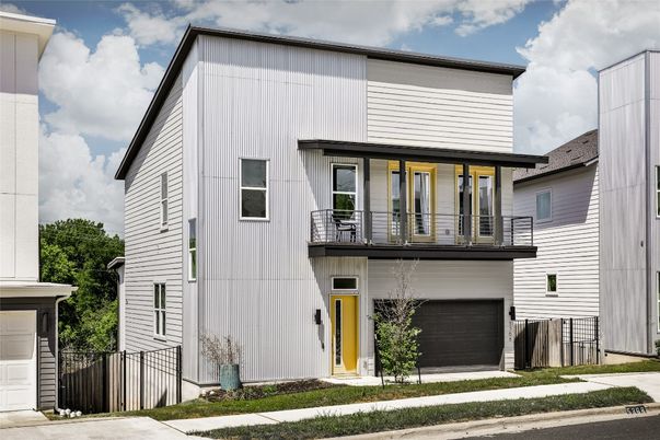 Attached, Exterior, Facade, Modern