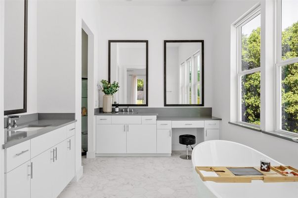 Bathroom, Dual Sink Vanities, Interior, Marble