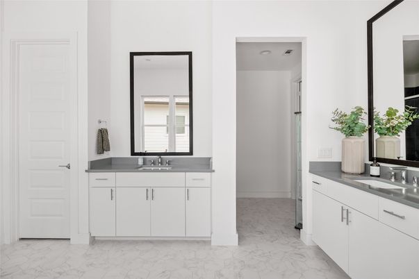 Bathroom, Dual Sink Vanities, Interior, Marble