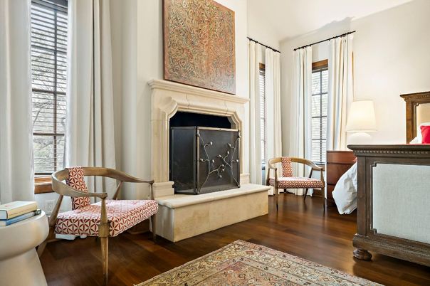 Fireplace, Interior, Wood Texture Flooring