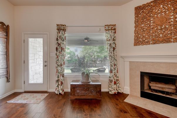 Fireplace, Interior, Wood Texture Flooring