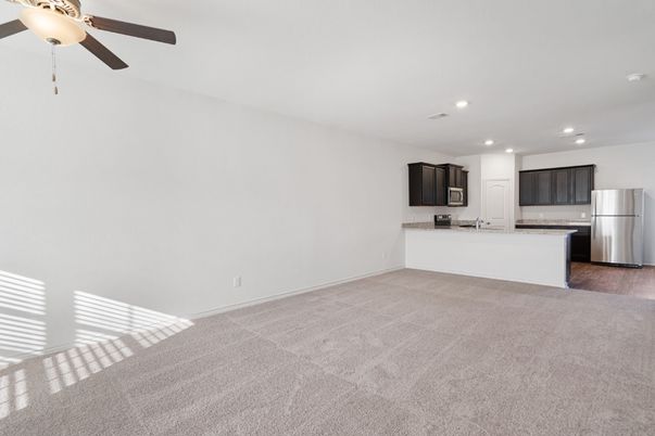 Empty room, Interior, Kitchen, Recessed Lighting