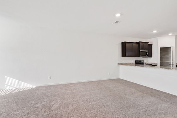 Empty room, Interior, Kitchen, Recessed Lighting