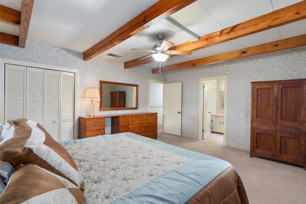 Bedroom, Interior, Wooden Beams