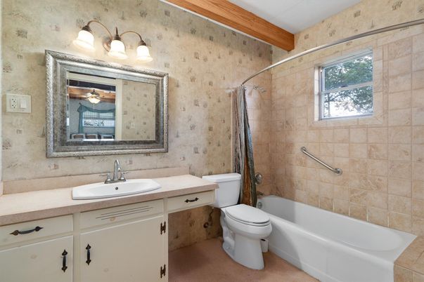 Bathroom, Interior, Wooden Beams