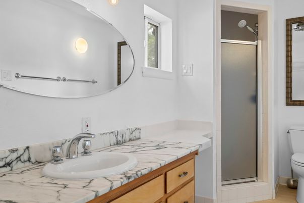 Bathroom, Glass Shower, Interior, Tile Countertops