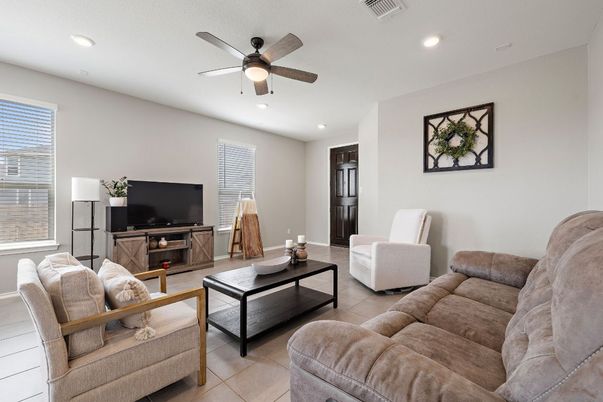 Interior, Living room, Recessed Lighting
