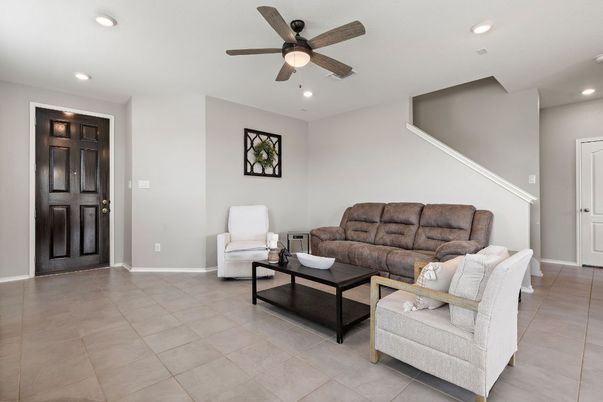 Interior, Living room, Recessed Lighting
