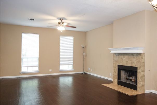 Empty room, Fireplace, Interior, Wood Texture Flooring