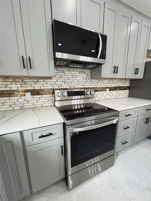 Interior, Kitchen, Marble, Stainless Steel Appliances