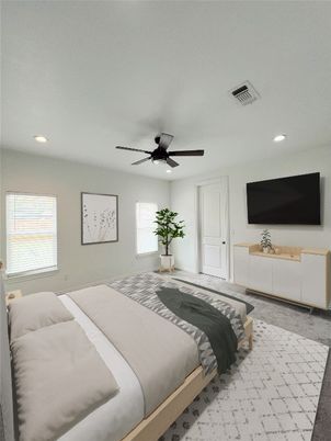 Bedroom, Interior, Recessed Lighting