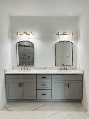 Bathroom, Dual Sink Vanities, Interior, Marble
