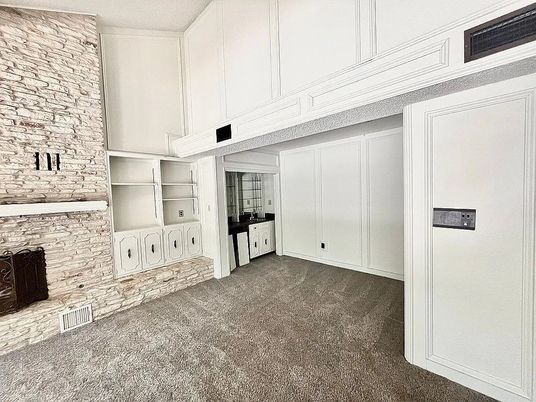 Empty room, Fireplace, Interior, Stone Walls