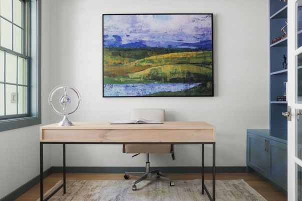 Home Office, Interior, Wood Texture Flooring