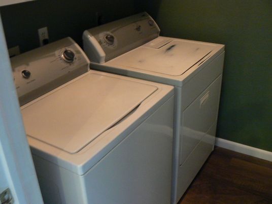 Interior, Washer, Wood Texture Flooring