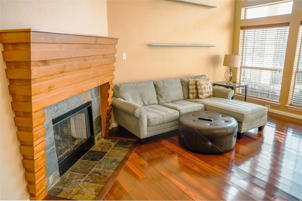 Fireplace, Interior, Living room, Wood Texture Flooring, Wooden Walls