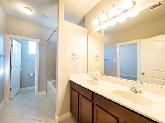 Bathroom, Dual Sink Vanities, Glass Shower, Interior