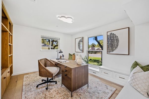 Home Office, Interior, Wood Texture Flooring