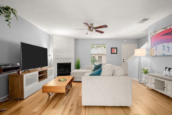 Fireplace, Interior, Living room, Wood Texture Flooring