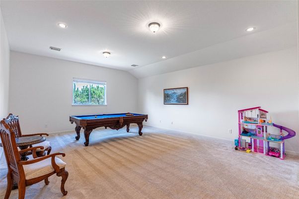 Billiard Table, Game Room, Interior, Recessed Lighting