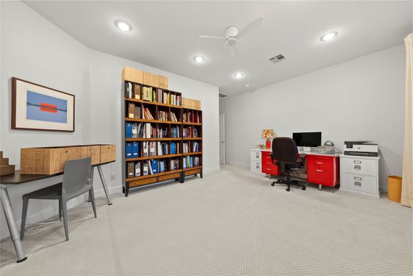 Home Office, Interior, Recessed Lighting