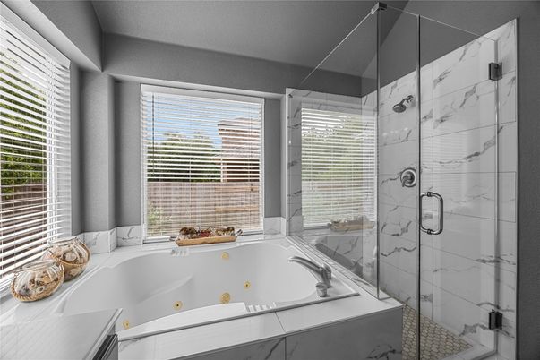 Bathroom, Glass Shower, Interior, Marble Walls