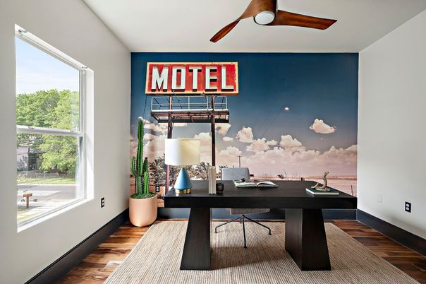 Home Office, Interior, Wood Texture Flooring