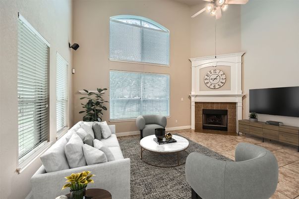 Fireplace, Interior, Living room