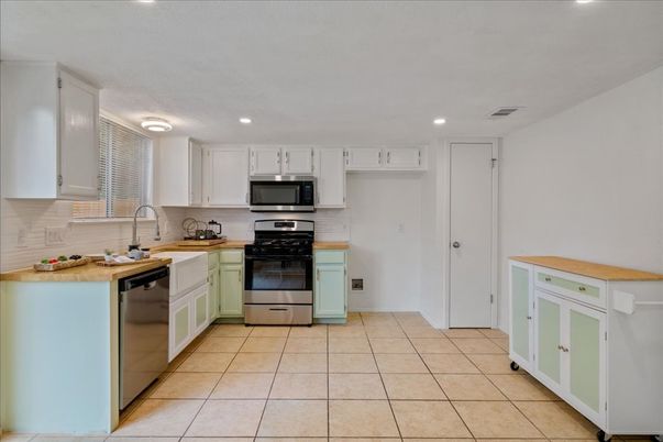 Interior, Kitchen, Recessed Lighting, Stainless Steel Appliances