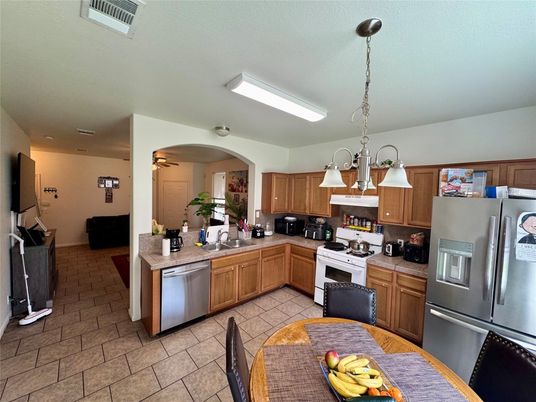 Interior, Kitchen, Pendant Lights, Stainless Steel Appliances