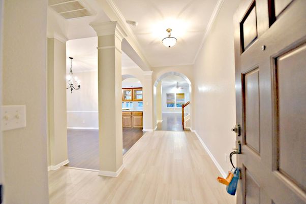 Chandelier, Interior, Wood Texture Flooring