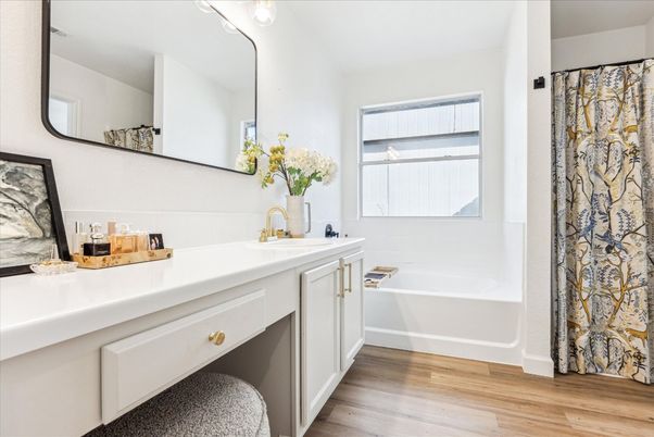 Bathroom, Interior, Wood Texture Flooring