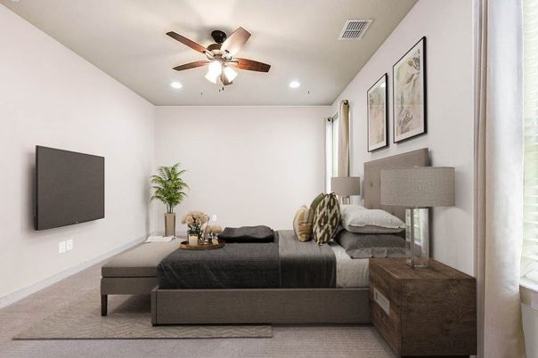 Bedroom, Interior, Recessed Lighting