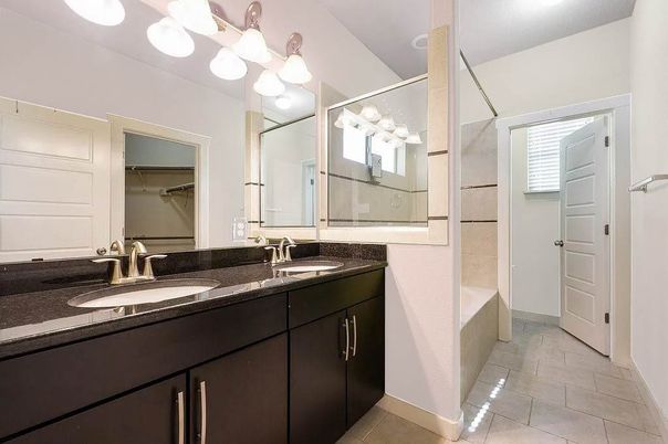 Bathroom, Dual Sink Vanities, Glass Shower, Interior
