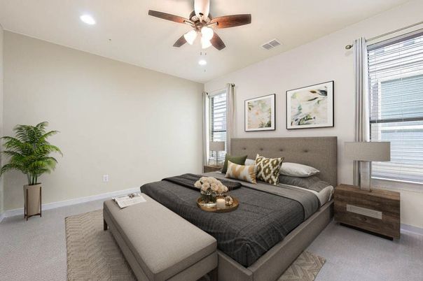 Bedroom, Interior, Recessed Lighting