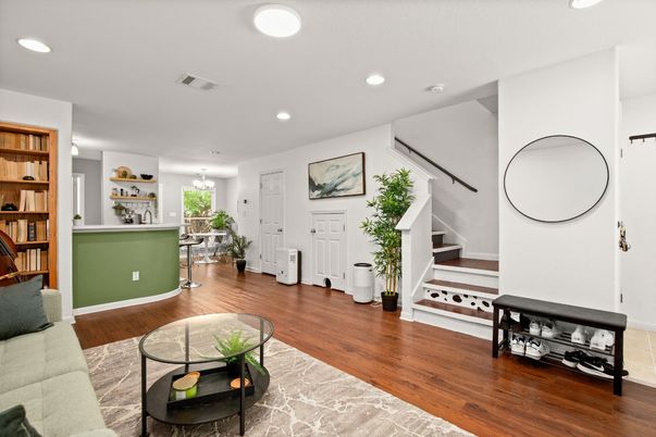 Chandelier, Interior, Recessed Lighting, Wood Texture Flooring