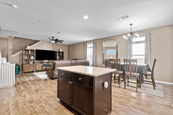 Chandelier, Dining room, Interior, Living room, Recessed Lighting, Wood Texture Flooring