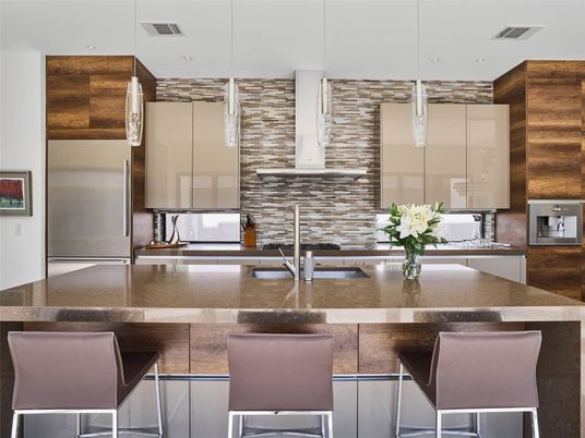 Interior, Kitchen, Pendant Lights, Recessed Lighting, Stainless Steel Appliances