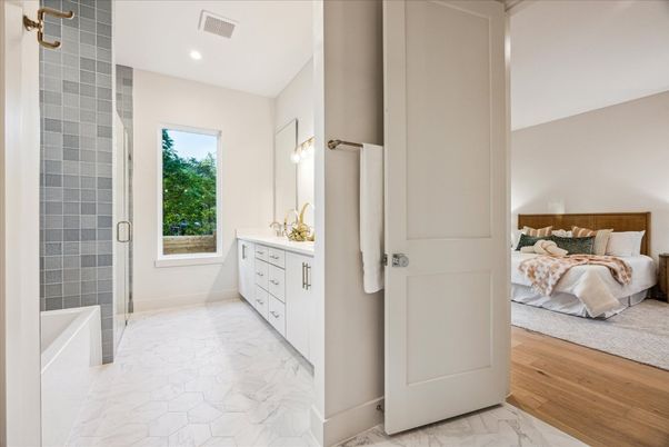 Bathroom, Glass Shower, Interior, Marble