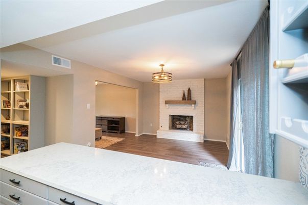 Fireplace, Interior, Wood Texture Flooring