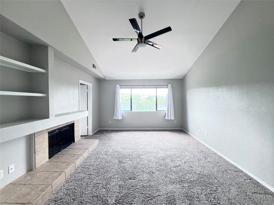 Empty room, Fireplace, Interior