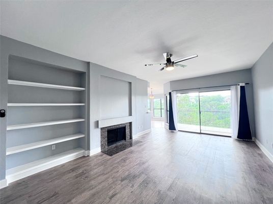 Empty room, Fireplace, Interior, Wood Texture Flooring