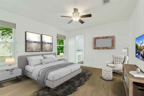 Bedroom, Interior, Wood Texture Flooring